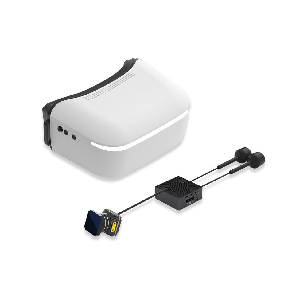 HD FPV Goggles L 1920x1080 4.5 Inch 4km Distance Head Tracking,Compatible For RC Cars FPV Drones Fixed-wing Gimbal(With moonlight kit)