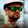 Lucyd Armor Smart Safety Glasses for Men & Women, TR90 Frame, Bluetooth Smart Safety Glasses with Light Adaptive Lenses, Open Ear Speakers & Microphone - ANSI Z87.1 - Green Mirror Polarized view 3