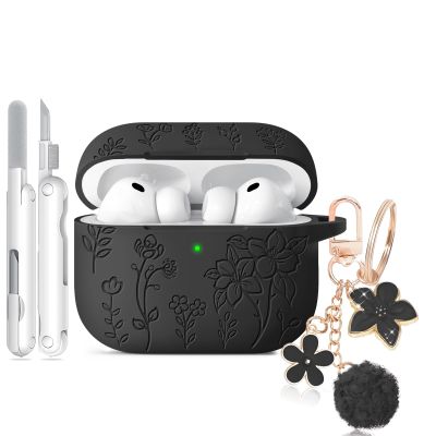 for AirPods Pro 3 Case, Soft Silicone Airpod Pro Case Cover with Keychain & Cleaning Kit Compatible with AirPods Pro 3rd Generation 2025 for Women Girly, Anti-Scratch