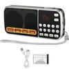 DC 5V Mini Digital AM FM Radio with Emergency Flashlight Support 3.5MM Aux & TF Card Auto Scan & Memorize Channels view 1