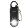 135dB Rechargeable Personal Safety Alarm Built-in Ultra-Bright Flashlight. Non Slip Grip Keychain Emergency SOS Siren for Women, Students, Night Runner. Loud Sound Hiking Bear Alerts with Hook. Black view 1