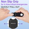 135dB Rechargeable Personal Safety Alarm Built-in Ultra-Bright Flashlight. Non Slip Grip Keychain Emergency SOS Siren for Women, Students, Night Runner. Loud Sound Hiking Bear Alerts with Hook. Black view 3