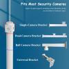 Camera Mount Pole for Outdoor Surveillance, Security Camera Pole Mount Arm and Post, Walkway/Garage Camera Stand Professional, Freestanding(White,5.5m (18ft)) view 2