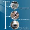 Camera Mount Pole for Outdoor Surveillance, Security Camera Pole Mount Arm and Post, Walkway/Garage Camera Stand Professional, Freestanding(White,5.5m (18ft)) view 3