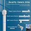 White/Black Outdoor Security Camera Mount Pole Bracket, Free Standing Surveillance Post Stand, Easy Install Street Security Camera Rack Pole(White,5.5m (18ft)) view 2