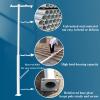 White/Black Outdoor Security Camera Mount Pole Bracket, Free Standing Surveillance Post Stand, Easy Install Street Security Camera Rack Pole(White,5.5m (18ft)) view 3