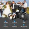 Denash 4K Video Camera Camcorder,48MP HD Digital Camera Recorder with 3 Inch Rotation LCD Screen,8X Zoom Digital Video Recorder with 32G Storage Card view 2