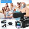 Denash 4K Video Camera Camcorder,48MP HD Digital Camera Recorder with 3 Inch Rotation LCD Screen,8X Zoom Digital Video Recorder with 32G Storage Card view 3
