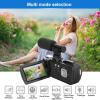 Denash 4K Video Camera Camcorder,48MP HD Digital Camera Recorder with 3 Inch Rotation LCD Screen,8X Zoom Digital Video Recorder with 32G Storage Card view 4
