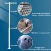 All-Weather Dome Camera Mounting Pole with Lockable Case, Mobile Security Camera Pole Mount Outdoor, Metal Free Standing Monitor Bracket Stand(2m (6.6ft)) view 4