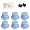 6 Pack Adhesive Cable Clips Organizer, Rotatable Cord Holder for Desk, Wall & Car - Wire Management for USB Charging Cables, Power Cords and Audio Wires(Blue) view 1