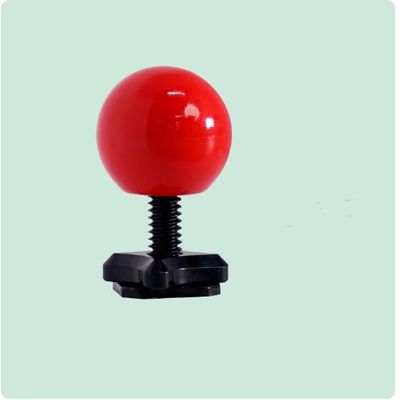 Creative Spherical Camera Hot Shoe Cover: Compatible with Flash hot Shoes and Ricoh Devices,(1PC) (Metallic Red Ball, Quadrilateral Black Base)