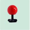 Creative Spherical Camera Hot Shoe Cover: Compatible with Flash hot Shoes and Ricoh Devices,(1PC) (Metallic Red Ball, Quadrilateral Black Base) view 1