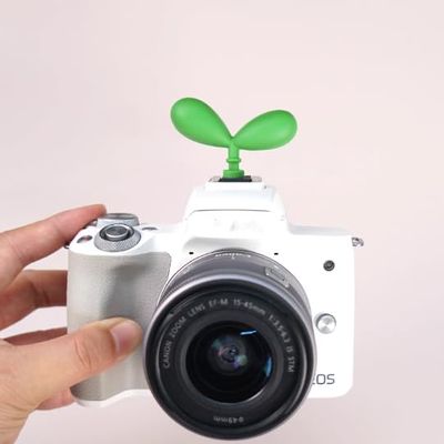 Creative Spherical Camera Hot Shoe Cover: Compatible with Flash hot Shoes and Ricoh Devices,(1PC) (Succulent Green Leaf)