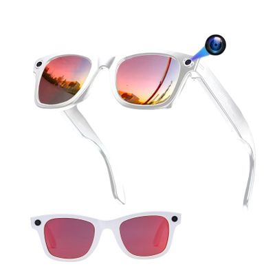 Bewinner Smart Glasses with Camera, Anti Shake AI Translation Glasses Support 25 Languages, 32GB Multifunctional 8MP Smart Camera Photo Video Recording for Men Women