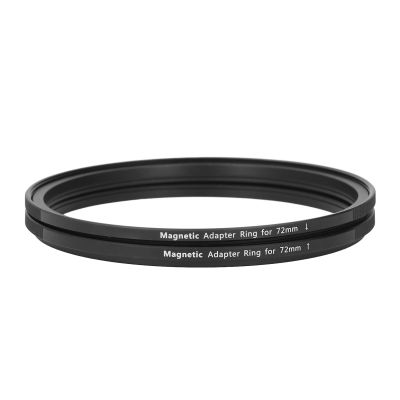 Diyeeni Magnetic Lens Filter Adapter Kit, 72 to 72mm Metal Convert Screw in Thread Filter to Magnetic Filters Adapter, Ultra Thin & Aluminum Alloy, Photography Accessories