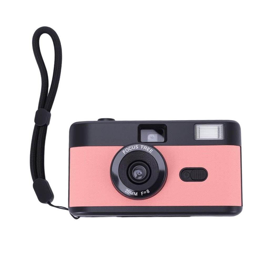 LICAEVEY Half Frame Film Camera, 35mm Film Camera, Reusable Retro Digital Camera with Flash and 27 Color Films, Lightweight & Easy to Use (Black Roseate)