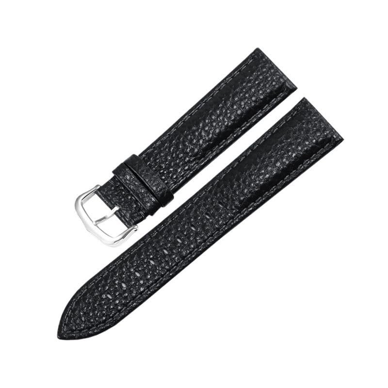 Genuine Leather Watch Strap For Cartier Tank Santos Pin Buckle(Black s1,20mm)