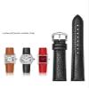 Genuine Leather Watch Strap For Cartier Tank Santos Pin Buckle(Black s1,20mm) view 2