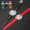 Genuine Leather Watch Strap For Cartier Tank Santos Pin Buckle(Black s1,20mm) view 3