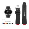 Arc Mouth Silicone Watch Strap For Iwc Portofino Pilot's Watches Pin Buckle(Gray s1,22mm) view 2
