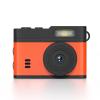 CHEOTIME Keychain Camera, 1080P Mini Video Recorder 12MP Portable Digital Camera LED Fill Light & 0.96 Inch Display for Travel Daily Recording Vlog Use (Black and Orange) view 1