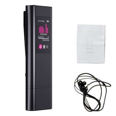 CHEOTIME 32GB Digital Voice Recorder, Portable Wearable Mini Audio Recorder with Back Clamp, Voice Activated Recording Device for Lectures (32G)