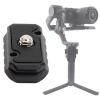 Aluminum Alloy Quick Release Plate for, Camera Tripod Quick Release Plate, CNC Processed Base Plate with Chute, Compatible for SLR Cameras and Tripods, view 3