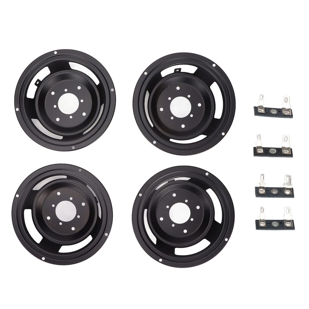 4Pcs Speaker Basin Frame 5 Inch, Reverse Speaker Basin Stand with Foot Solder Tabs, Temperature Iron Frame for DIY Speaker Repair and Replacement, Compatible with 5 Inch Speakers