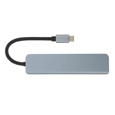 6 in 1 USB C Hub, Multiport USB C Adapter with HD Multimedia Interface, USB30., USB20., PD, Memory Card, Storage Card, Aluminum Alloy for Type C Laptops, Smartphones, Tablets