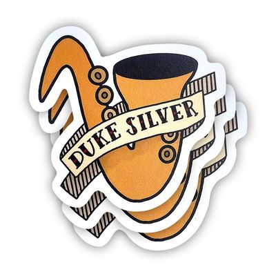 (3 Pcs) Duke Silver Sticker Sarcastic Motivational Sayings Humorous Quote Vinyl Decal for Kindle, Laptop, Water Bottle, Phone Hard Hat, Meme Quote Sticker 3 inch