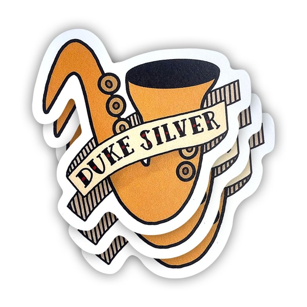 (3 Pcs) Duke Silver Sticker Sarcastic Motivational Sayings Humorous Quote Vinyl Decal for Kindle, Laptop, Water Bottle, Phone Hard Hat, Meme Quote Sticker 3 inch