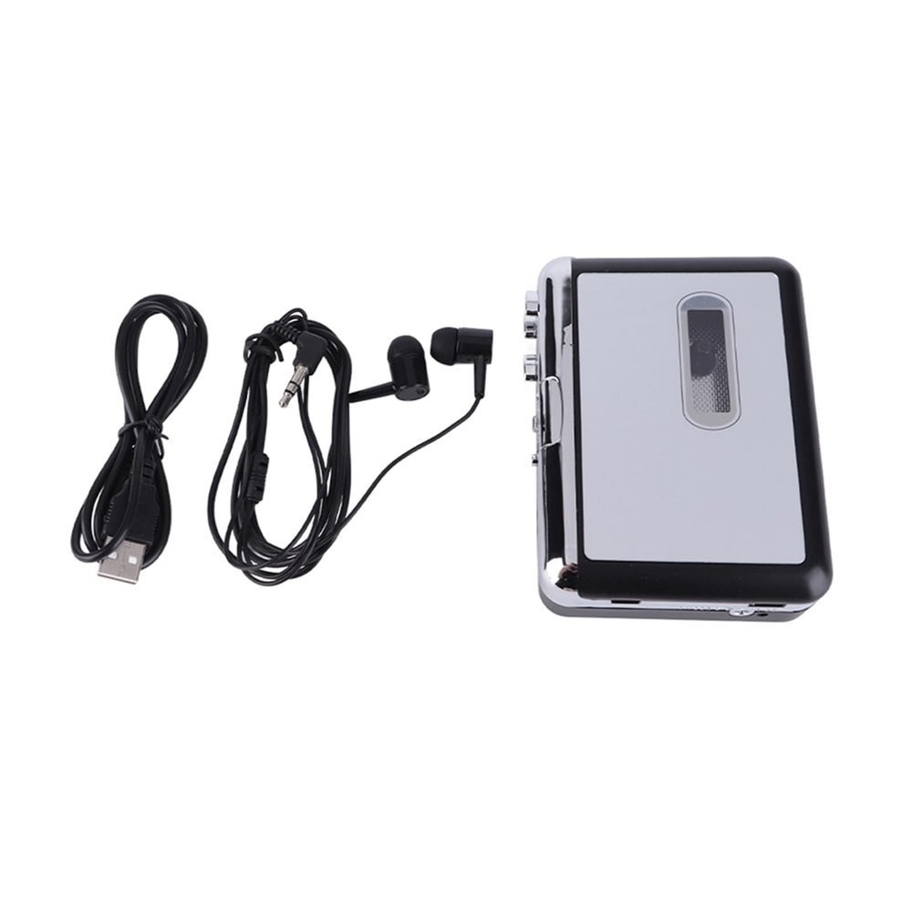 Portable Cassette Tape to MP3 Converter, USB Flash Drive Audio, Cassette to MP3 Player with Headphone Jack, Lightweight ABS Material for to 8, Plug and Play