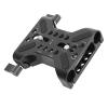 15mm Camera Base Plate, Double Hole Pipe Quick Release Plate, Aluminum Alloy Camera Mounting Baseplate with 14/ and 38/ Inch Screws, Hollow for DSLR view 4