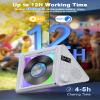 Greadio Portable CD Player,4000mAh Rechargeable CD Speaker with Bluetooth Vertical CD Player FM Radio/RGB Lights/Remote Control/Opt/USB/3.5mm Audio Jack/Handle for Home Music Lover view 3