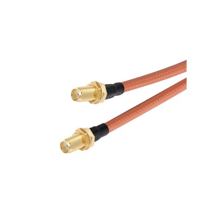 BAISULI 1PC Coaxial RG400 Double Shielded Cable Pigtail SMA Male to SMA Male Plugs Low Loss 50 Ohm Coaxial Cable Jumper(SMA F to SMA F,50cm)
