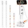 2 Pack Electrical Outlet Extender Stick Features 2 USB-A, USB-C and 2 AC Outlets, Extendable to 6", 15.3", 24.5", 34", for Hard to Reach Spaces Use Behind Couches, Nightstands, Desks, and More view 1