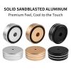 YYTCG Turntable & Speaker Isolation Feet,Copper-Aluminum Alloy Anti-Vibration Pads with Diffraction Groove & Rubber Base for Enhanced Sound Quality, Ideal for Audiophiles-Silver-Large view 3