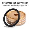 YYTCG Turntable & Speaker Isolation Feet,Copper-Aluminum Alloy Anti-Vibration Pads with Diffraction Groove & Rubber Base for Enhanced Sound Quality, Ideal for Audiophiles-Silver-Large view 4