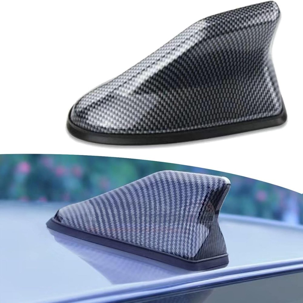 Shark fin Antenna Car Shark Fin Aerial Antenna for Corrado Coupe 1987-1995, ABS Material Fin Roof Aerial Auto Radio Aerials Signal with Adhesive Base(Carbon Fibre Look/D)