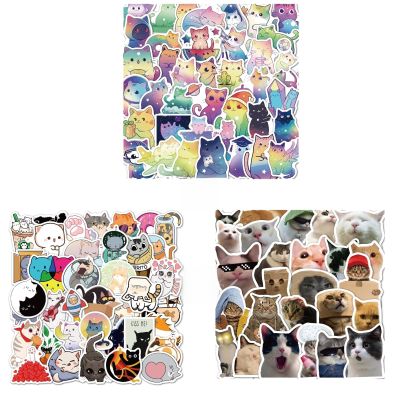 105PCS Cat Stickers - 32 Cute Kawaii& 42 Starry Sky & 31 Funny Cat Meme Designs | Waterproof Vinyl for Laptop, Phone, Guitar, Water Bottles | DIY Decor for Hydro Flasks, Tablets