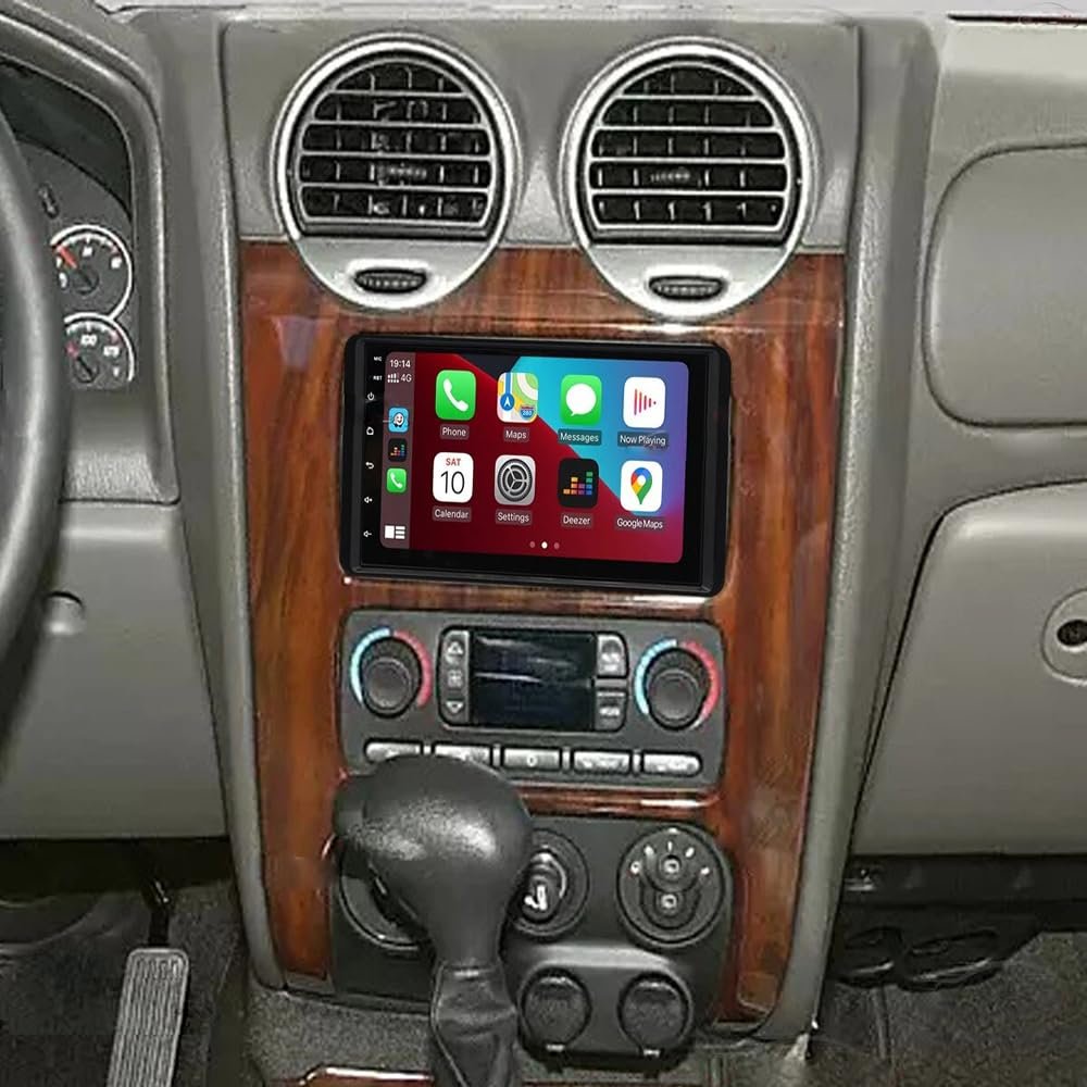 7" Car Stereo for GMC Envoy 2002-2006 Radio Upgrade with Backup Camera 2+32G Touch Screen Stereo for GMC Envoy Head Unit 2002-2006 with Wireless Carplay Android Auto Radio Bluetooth GPS Navi WiFi SWC