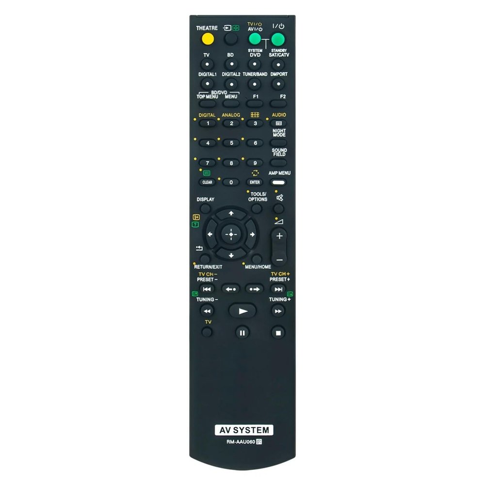 RM-AAU060 Replacement Remote Control for Sony Multi Channel AV Receiver Home Theatre System in Living Rooms or Rooms, No Programming or Pairing Needed, Replace Remote Compatible Models HT-FS3 SA-WFS3