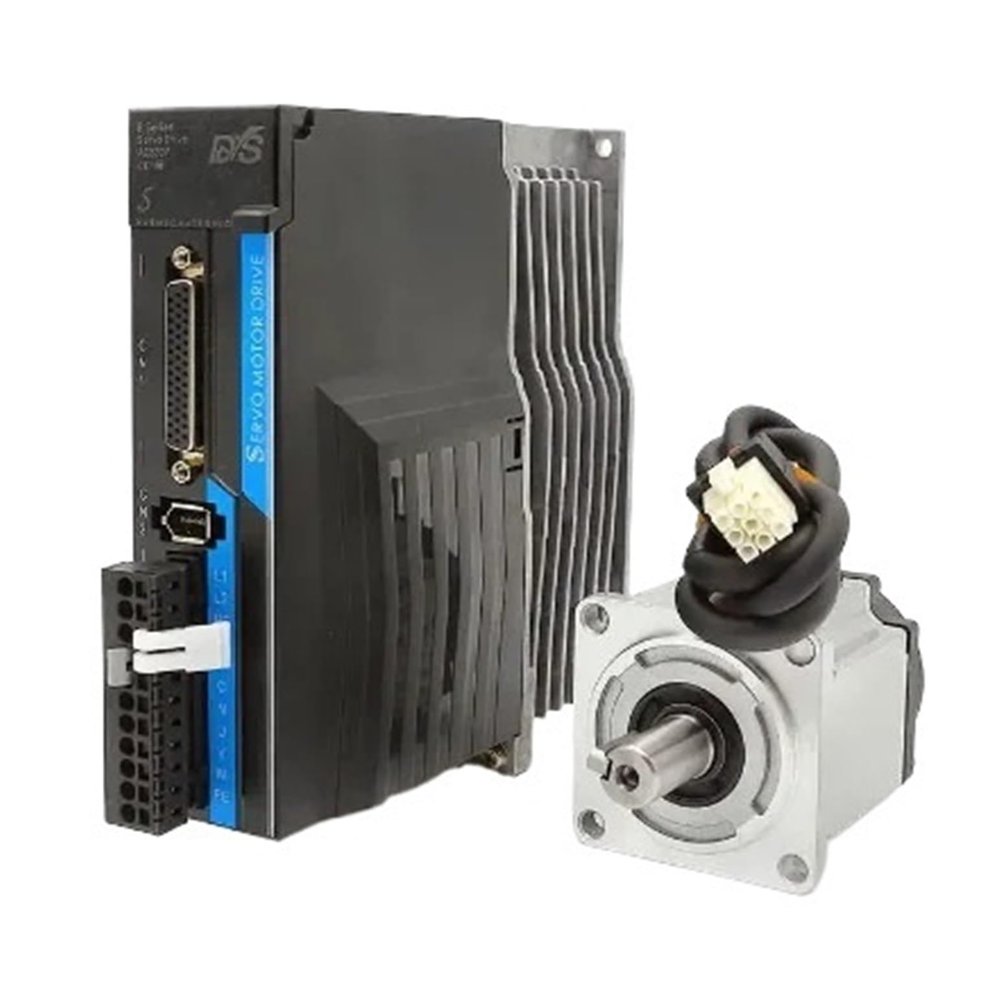 1PCS AC Servo Motor 200W 400W 600W with Drive Kit 3000rpm 60 Flange Driver RS485 + 17-bit Magnetic Encoder + 3m Encoder Cable CNC(ONLY Drive PS100)