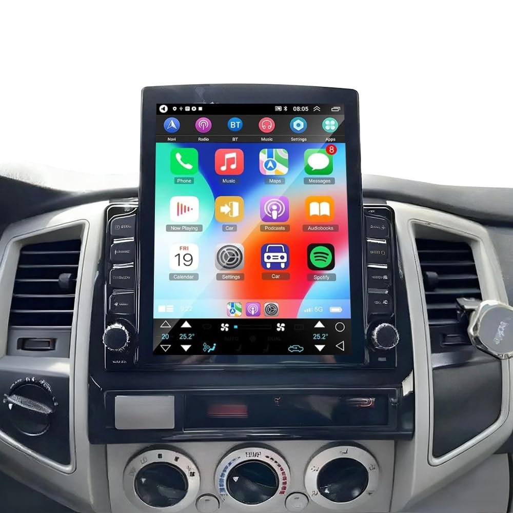 9.7 inch Car Radio Upgrade for Toyota Tacoma 2005-2013 Head Unit Touch Screen Stereo for Toyota Tacoma Radio with Wireless Carplay Android Auto Car Radio Stereo Backup Camera GPS Navigation WiFi