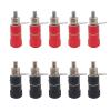 10Pcs 4mm Banana Socket Binding Post Connector Red Black 4 mm Banana Male Female Jack for Test Leads Speaker Wire Cable(J-5RD 5BK) view 2