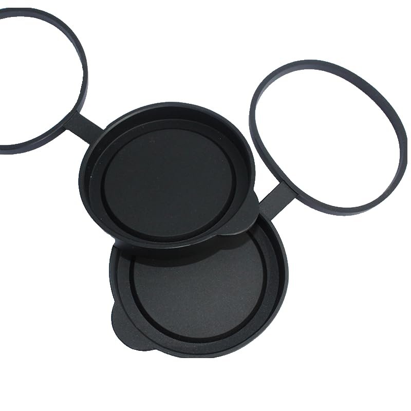 DKUWBJAS Universal Binocular Lens Covers - 10x42 Rubber Caps | Protective Objective & Eyepiece Lens Cover Set, Dustproof Shockproof Rain Guard for Outdoor Bird Watching Hunting Travel