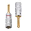 10Pcs/5Pairs 4MM 24K Gold-Plated Banana Connector Banana Plugs with Screw Lock(10 Red) view 3