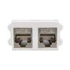 Dual Port CAT.6A RJ45 CAT7 Modular Fully Shielded Zinc Alloy Socket 10GB Network Jack Connector Adapter(CAT6A) view 1