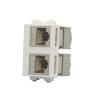 Dual Port CAT.6A RJ45 CAT7 Modular Fully Shielded Zinc Alloy Socket 10GB Network Jack Connector Adapter(CAT6A) view 3